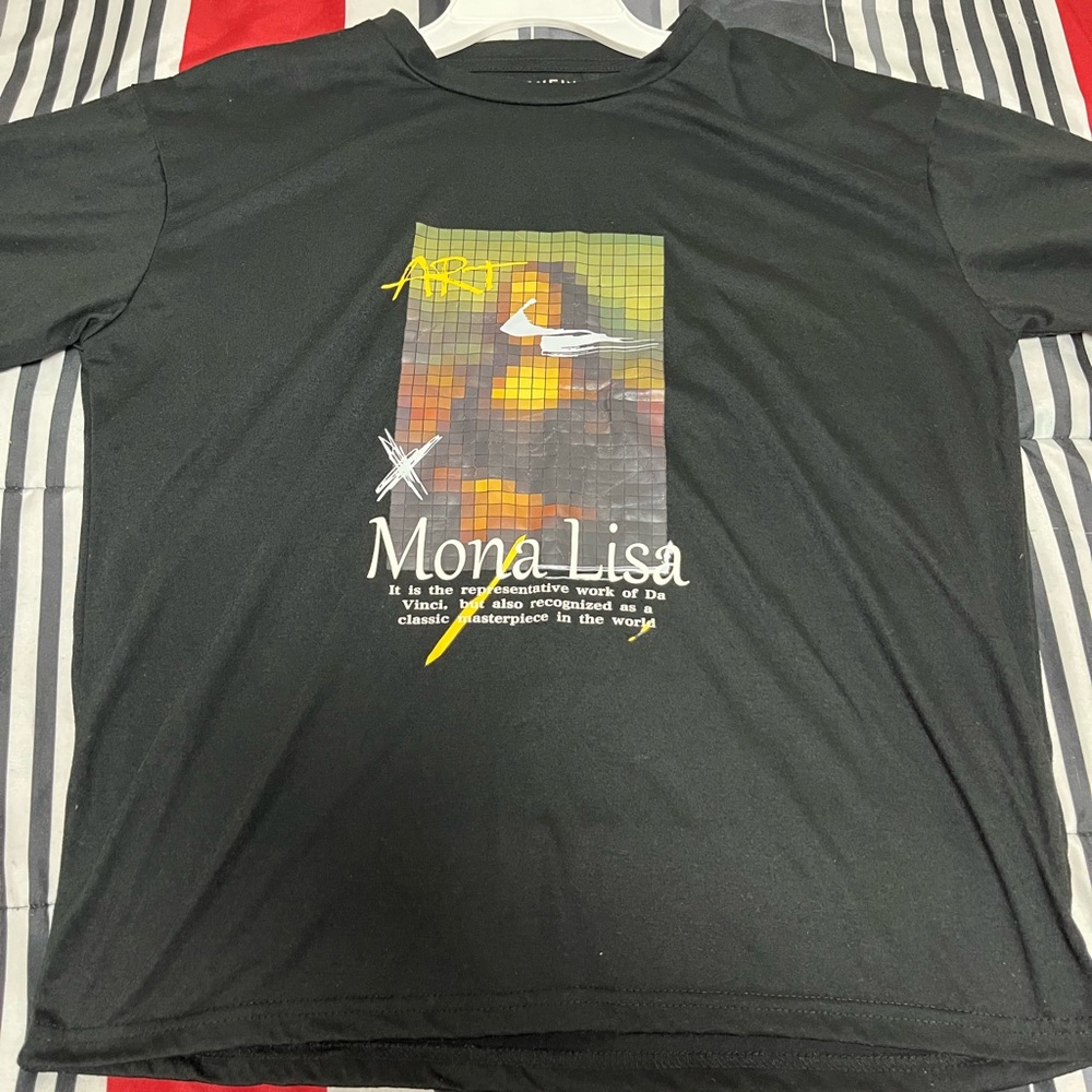 Black Mona Lisa Graphic T-Shirt